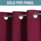 H.VERSAILTEX Light Blocking Blackout Curtains Window Treatment Thermal Insulated Grommet Energy Saving Curtains/Drapes for Bedroom/Living Room (52 x 120 Inch, Burgundy Red)