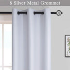 SimpleHome Gradient Color Ombre Blackout Curtains Thickening Polyester Thermal Insulated Grommet Window Drapes for Living Room/Bedroom (Black, 2 Panels/42 x 84Inch)