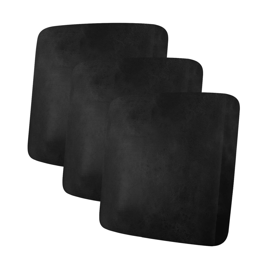 ANARACHON Leather Look Couch Cushion Covers Sofa Seat Slipcovers Sets Couches Furniture Protector for Sectional Armchair Loveseat Pets Kids Stretch Spandex Fabric (3 Cushion Sofa, Black)