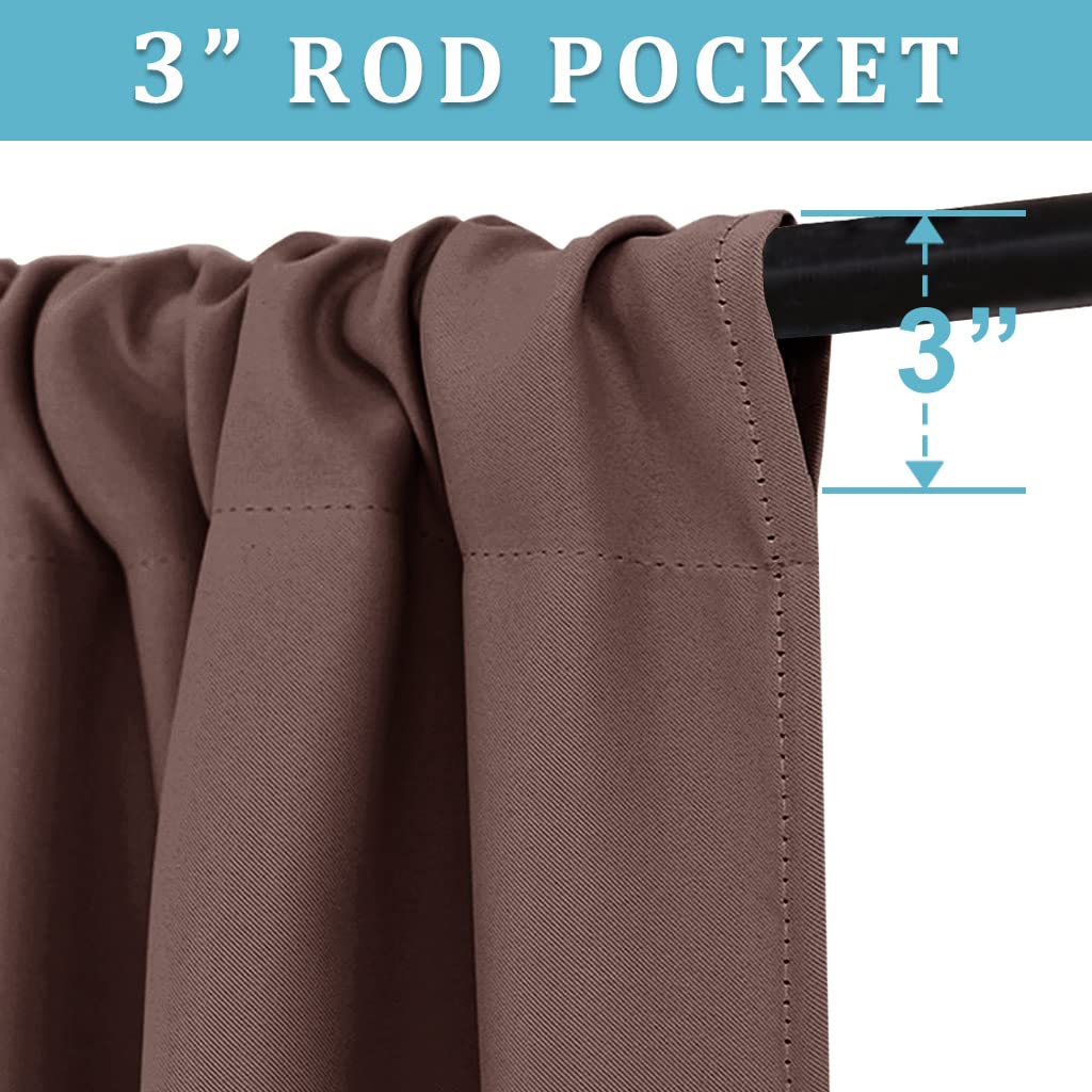 RYB HOME RV Curtains for Camper Windows, Mini Small Blackout Curtain Tiers