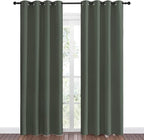 NICETOWN Dark Mallard Blackout Curtains Grommet - Home Decorations Thermal Insulated Solid Grommet Top Blackout Living Room Panels/Drapes for Gift (1 Pair, 55 x 86 inches)