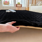 Black Rabbit Plush Rug 6'x9', Fluffy Faux Fur Shaggy Area Rug for Nursery, Kids Room Decor, Soft Fuzzy Carpet for Living Room, Bedroom, Teen Girls Room