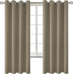 BGment Room Darkening Curtains 72 Inches Long - Grommet Thermal Insulated Drapes Window Treatment Curtains for Bedroom, 2 Panels, 52 x 72 Inch, Cocoa