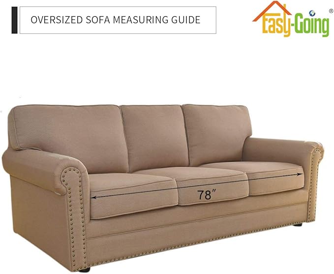 Easy-Going Reversible Couch Cover, 3 Cushion Sofa, Greyish Green/Beige