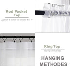 OWENIE White Sheer Curtains 78 Inches Long 2 Panels Set, Ivory Sheer Curtain for Living Room Bedroom, Modern Voile Filmy Rod Pocket Curtains & Drapes, 2 Pcs, Each 59 W x 78L Inch, White