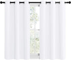 NICETOWN Draperies Curtains Panels, Blocking Out 50% Sunlight Window Treatment Curtains, Grommet Top Small Window Drapes for Bedroom (2 Panels, 42 by 40, White)