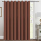 H.VERSAILTEX Blackout Patio Curtains 100 x 84 Inches for Sliding Door Extral Wide Blackout Curtain Panels Thermal Insulated Room Divider - Grommet Top, 7' Tall by 8.5' Wide - Washed Spice