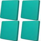 Newwiee Set of 4 Stretch Patio Cushion Covers Sofa Couch Seat Chair Slipcovers Cushion Cover Replacement Furniture Protector for Pets Washable(Turquoise,Seat Cover,Solid)