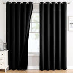 ChrisDowa 100% Blackout Curtains for Bedroom 84 Inches Long 2 Panels Set