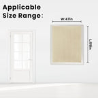Self Adhesive Portable Blackout Curtains for Bedroom Easy to Install Window Thermal Lnsulated Kitchen Room Darkening Small Window Curtains, Cortinas Para Cuarto, 47"W X 59"L, Beige, 1 Panel