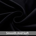 Yakamok 84 Inch Length Blackout Curtains for Bedroom, Room Darkening Thermal Insulated Solid Grommet Panels for Living Room(62Wx84L, Black, 2 Panels)