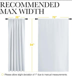 NICETOWN Bedroom Window Curtain Panels - Window Treatment Thermal Insulated Rod Pocket Room Darkening Curtains/Drapes for Patio Door (Greyish White, 2 Panels, 70 in x 84 in (W x L))