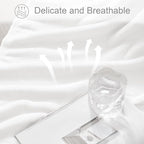Exclusivo Mezcla Fleece Pure White Throw Blanket for Couch, Sofa, Super Soft and Warm Blankets, All Season, Cozy, Plush, Lightweight, 50x60 Inches