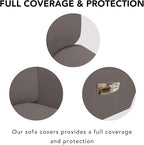 PureFit Super Stretch Chair Sofa Slipcover with Pocket – Spandex Non Slip Soft Couch Sofa Cover, Washable Furniture Protector with Elastic Bottom for Kids, Pets （Recliner, Taupe）