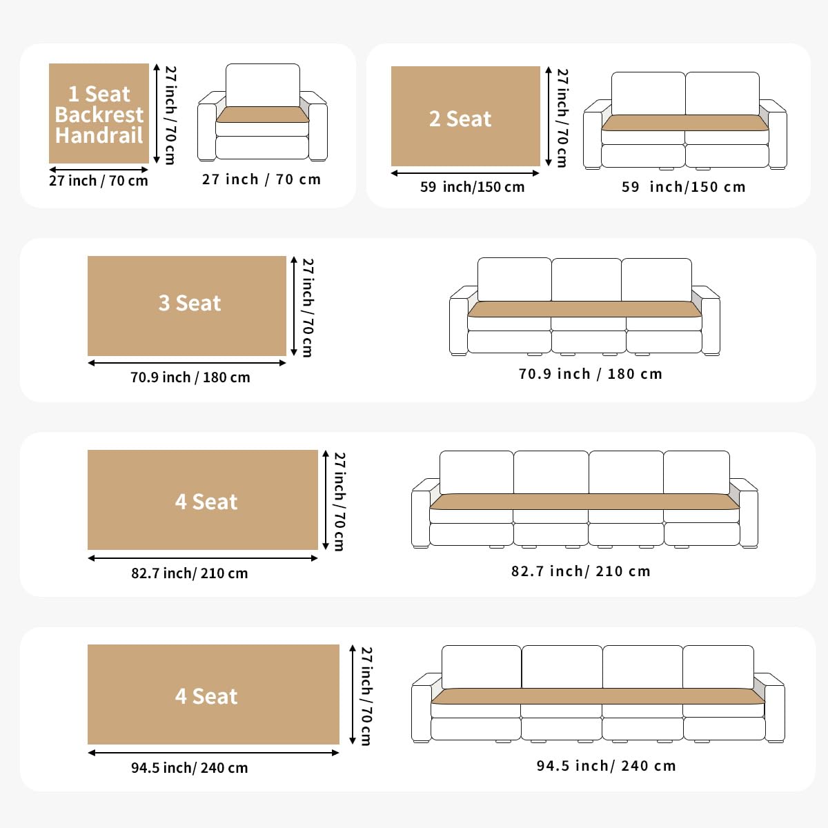 MDSASFD Velvet Couch Covers for Dogs, Dog Sectional Couch Covers, Pet Couchs Cover for 3-4 Seater, Couchs Protector for Dogs, Sectional Sofa Cover for Pet Washable(1PC,Beige White,27.6"×82.7")