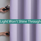 Yakamok Lilac 100% Blackout Patio Door Curtain Panels W100 x L84,1 Panel
