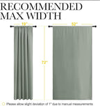 NICETOWN Window Curtains Blackout Drapes - Thermal Insulated Solid Rod Pocket Blackout Curtains/Draperies for Living Room (Sage Green, One Pair, 52 by 72-Inch)