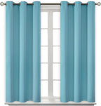BGment Blackout Curtains - Grommet Thermal Insulated Room Darkening Bedroom and Living Room Curtains, Set of 2 Panels (38 x 54 Inch, Aqua)