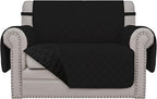 Easy-Going Oversized Chair Sofa Slipcover Reversible Sofa Cover Water Resistant Couch Cover Furniture Protector Cover with Elastic Straps for Pets Dog (Oversized Chair, Black/Black)