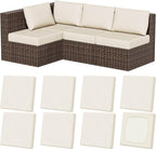 8Pcs Stretch Patio Cushion Covers, Outdoor Couch & Sofa Replacement Slipcovers for Patio Furniture Cushion Covers, Washable Reusable Furniture Protector