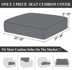 Couch Cushion Cover Seat Cushion Cover Stretch Armchair Cover Separate Sectional Sofa Slipcovers Furniture Protector(1 Piece for Seat or Sofa Backrest, Black)