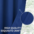 BGment Royal Blue Blackout Curtains for Bedroom 72 Inch Long - 2 Panels