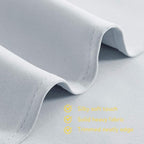 NICETOWN Room Darkening Curtain Panels for Bedroom -Easy-Care Solid Thermal Insulated Grommet Room Darkening Draperies / Drapes (Greyish White, 2 Panels, W70" X L108")