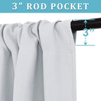 RYB HOME Short Curtains for Bedroom, Room Darkening, Rod Pocket