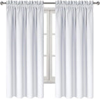 DWCN White Room Darkening Blackout Curtains - Thermal Insulated Privacy Energy Saving Window Curtain Drapes 52 x 63 inch Length, Set of 2 Bedroom Living Room Curtains