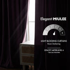 MIULEE Lavender Velvet Curtains 84 inches - Luxury Blackout Curtains for Bedroom Living Room Thermal Insulated Super Soft Window Drapes Rod Pocket & Back Tab, W52 x L84 inches,Purple,2 Panels