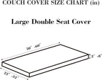 Couch Covers for 2 Cushion Sofa Pet Friendly Couch Cushion Covers Universal Sofa Covers Washable Stretch Slipcovers for Sectional Sofa (Texture Light Coffee,Large Double Seat Cover)