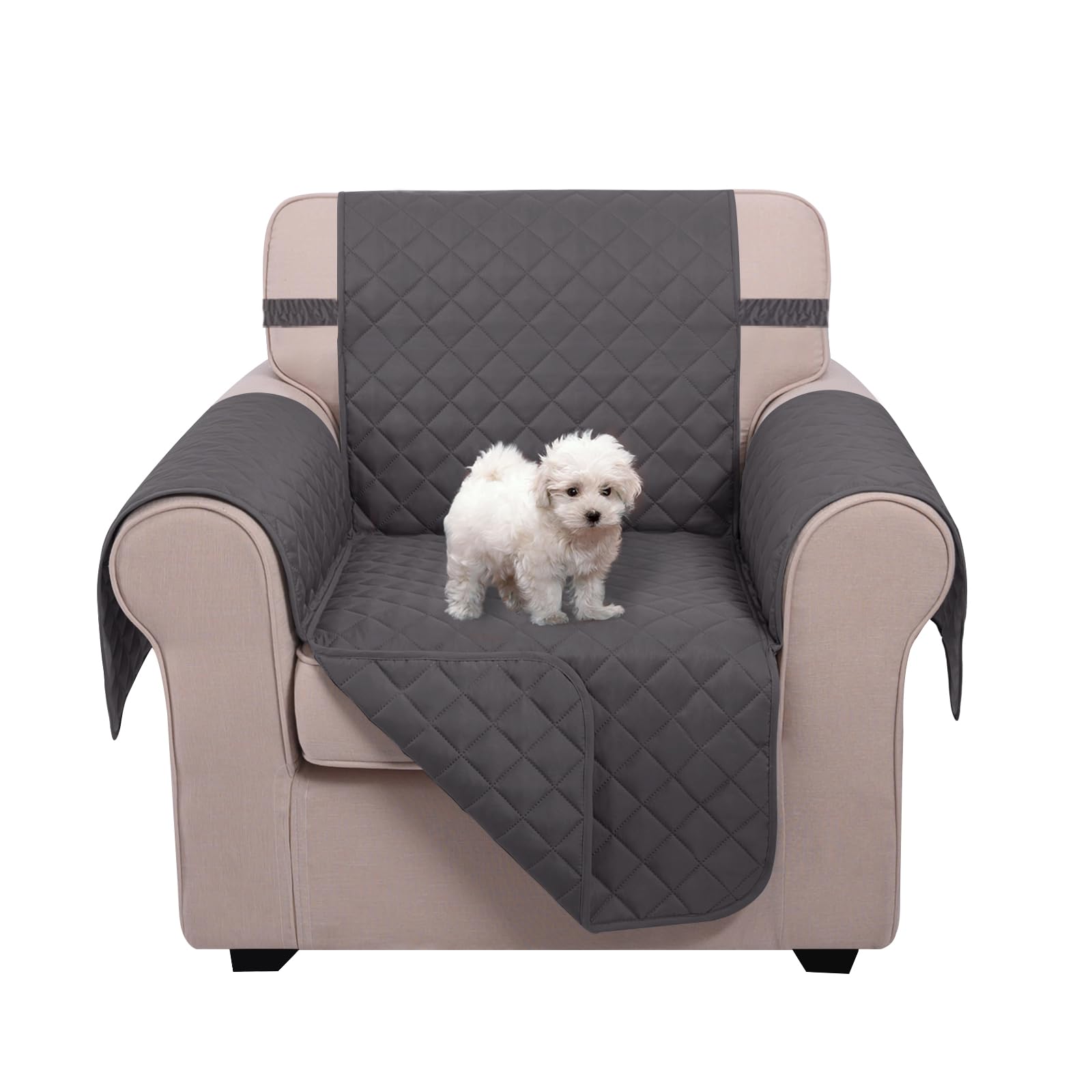 U-NICE HOME Reversible Oversized 28''Chair Covers, Dark Grey