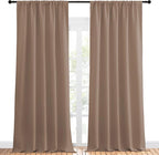 NICETOWN Room Darkening Curtains for Bedroom - Home Decoration Privacy Protection Thermal Insulated Solid Drapes/Draperies for Sliding Glass Door (Cappuccino, Set of 2, 52 x 95 inches)