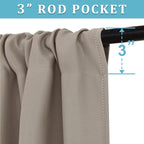 RYB HOME Short Blackout Curtains for Bedroom, Room Darkening Insulated