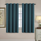 H.VERSAILTEX Blackout Curtain for Living Room Thermal Insulated Window Treatment Curtain Extra Long 63 inch Length Energy Saving Solid Grommet Top Blackout Drape, One Panel, Dark Teal, 52" W x 63" L