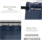 OWENIE Sheer Navy Blue Curtains 108 Inches Long for Living Room Bedroom 2 Panels Set, Lightweight Airy Navy Blue Sheer Curtain, Filmy Voile Rod Pocket, 2 PCS, Each 59" W x 108" L