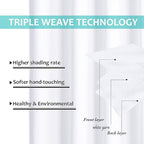 NICETOWN Pure White 100% Blackout Lined Curtains, 2 Thick Layers Narrow Wide Window Treatment Panels Thermal Insulated Drapes for Kitchen Small Window (1 Pair, 37" Width x 63" Length Each Panel)