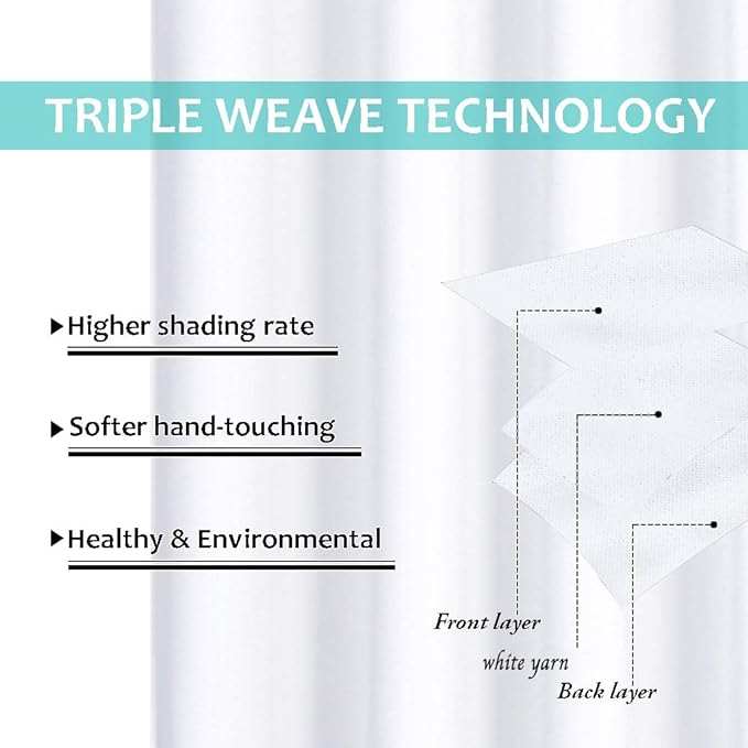 NICETOWN Pure White 100% Blackout Lined Curtains, 1 Pair, 37" Width x 60" Length Each Panel, 2 Thick Layers Narrow Wide Window Treatment Panels Thermal Insulated Drapes for Kitchen Small Window