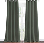 NICETOWN Dark Mallard Blackout Draperies Curtains, 55 inches Wide by 108 inches Long, Pair of Grommet Top Thermal Insulated Blackout Decorative Curtains for Thanksgiving Day & Christmas Decor