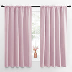 NICETOWN Room Darkening Curtains and Drapes - Thermal Insulated Rod Pocket Room Darkening Draperies for Dining Room (Lavender Pink, 2 Pieces, 52 inches Width by 63 inches Length)