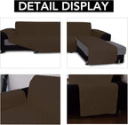 Easy-Going Sofa Slipcover L Shape Sofa Cover Sectional Couch Cover Furniture Protector Mat for Pets Dog Cat (X-Large, Coffee/Coffee)