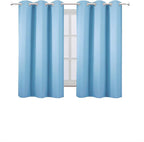 LEMOMO Sky Blue Blackout Curtains 42 x 54 Inch Length Set of 2 Panels Grommet Bedroom Curtains for Living Room