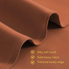 NICETOWN Thermal Insulated Burnt Orange Curtains Blackout Draperies, Window Treatment Solid Grommet Room Darkening Drape Panels for Bedroom (Set of 2, 70 by 54 inches Long)