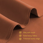 NICETOWN Burnt Orange Modern Blackout Curtains for Small Window, Thermal Insulated and Privacy Room Darkening Drape Panels for Boy's Guest Room Door Short Window (2 Panels, W42 x L45 -Inch)