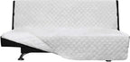 Easy-Going Futon Sofa Slipcover Reversible Sofa Cover Armless Cover Furniture Protector Couch Cover Water Resistant Pets, Kids, Children, Dog, Cat White/White