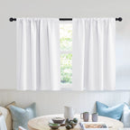 RYB HOME Short Privacy Curtains 30 inch Long for Bathroom Window