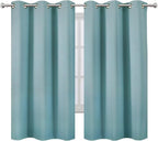 LEMOMO Stone Blue Thermal Blackout Curtains/38 x 63 Inch/Set of 2 Panels Room Darkening Curtains for Bedroom