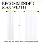 NICETOWN Kitchen Window Curtain Panels - Not Blackout Window Treatment Rod Pocket Curtains/Drapes for Bedroom (2 Panels, 42 by 84, White)