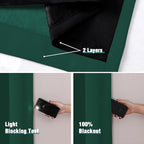 ChrisDowa 100% Blackout Curtains for Bedroom 84 Inches Long 2 Panels Set