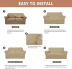 Easy-Going 100% Waterproof Chair Couch Cover, Dual Waterproof Sofa Cover, Stretch Jacquard Sofa Slipcover, Leakproof Furniture Protector for Kids, Pets, Dog and Cat (Chair, Sand)